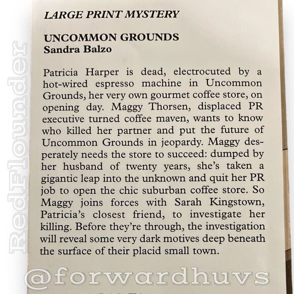 Uncommon Grounds by Sandra Balzo - Large Print Edition - Picture 4 of 9